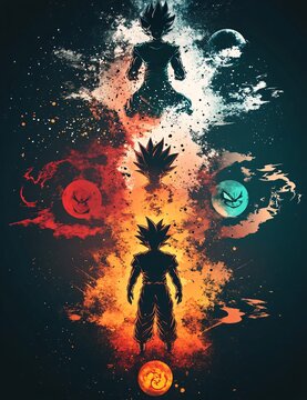 Detailed San Goku Dragon Ball Illustration for Anime Fans and Art Enthusiasts