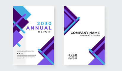 Modern Annual Report Template with Bold Colors