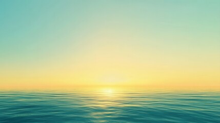 Breathtaking sunset over calm ocean waves with gentle colors creating a soothing atmosphere for relaxation and peace