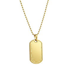 gold dog tag, necklace with dog tag, jewelry cutout, golden pendant, PNG