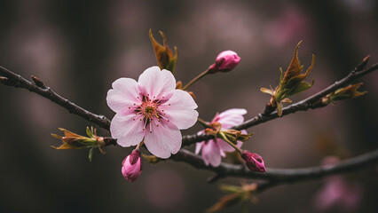 cherry blossom in spring, Generative AI