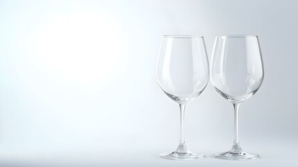 Two Wine Glasses isolated on white background