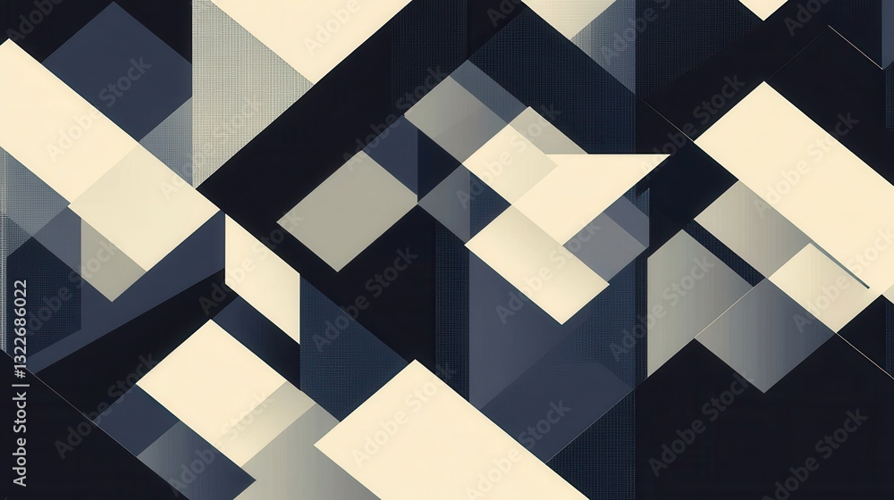 Aufkleber geometric background with angular shapes in navy blue, gray, and white reflecting modern stability a