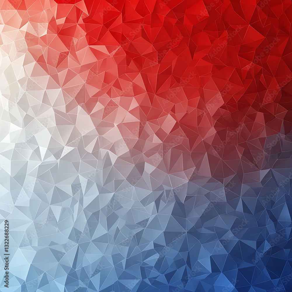 Poster a gradient of colors formed by abstract geometric triangles