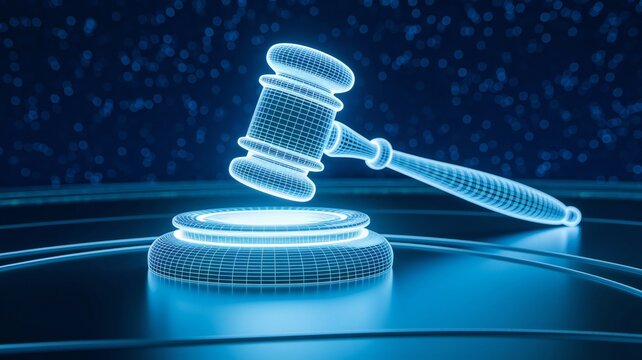 Ai ethics and justice law concept and online technology of legal regulations Controlling artificial intelligence technology is a high risk