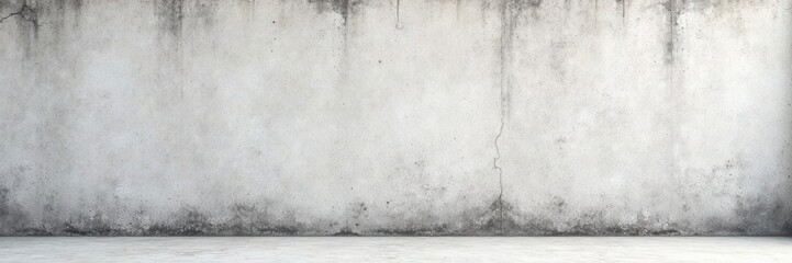 Obraz premium Gnarled white-grey concrete wall, weathered panorama , panorama, high-resolution