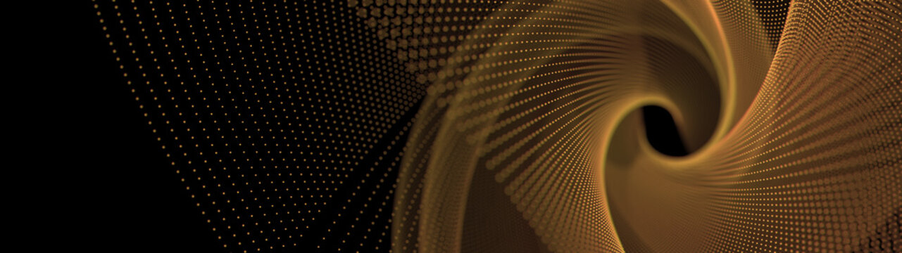 Futuristic and abstract dots.