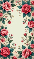 Faded pink rose chintz, vintage floral textile, pink, pink background