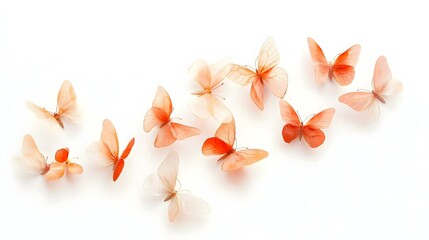 Butterflies Isolated on White Background