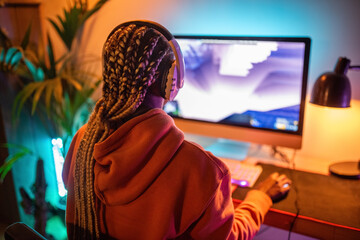 Anonymous player enjoying video game