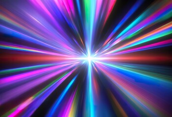 Vibrant Light Rays, Speed, Energy, Neon, Burst, Abstract, Colorful, Star, Galaxy, Motion