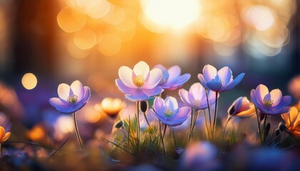 Vibrant Pansies in a Soft Bokeh Background A Vivid Springtime Spectacle with Popping Colors and Dreamy Depth Effects, Perfect for Floral Themes or Design Inspiration