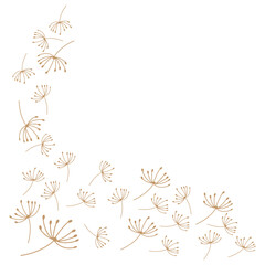 dandelion logo concept wallpaper background design illustration dandelion plant template flying