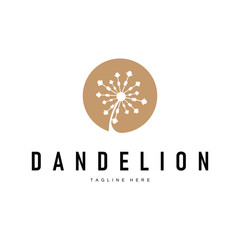 dandelion logo concept wallpaper background design illustration dandelion plant template flying