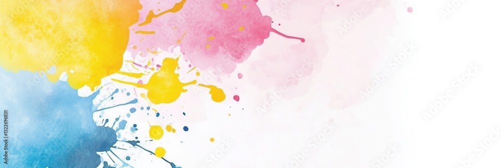 Aufkleber colorful splashes create a fun and cheerful atmosphere with vibrant hues blending together near a so