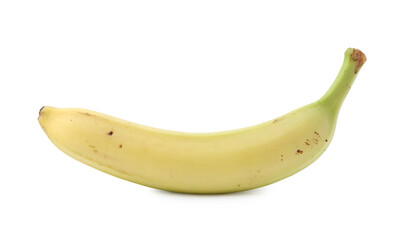 One fresh ripe banana isolated on white