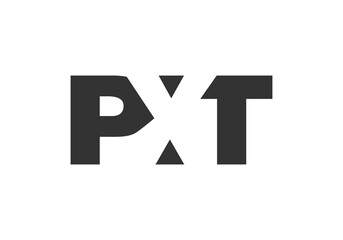 PXT logo design. Initial letter P X T bold font style for tech startups, consulting, corporate branding. Creative company name, headlines typography identity, trendy logotype.