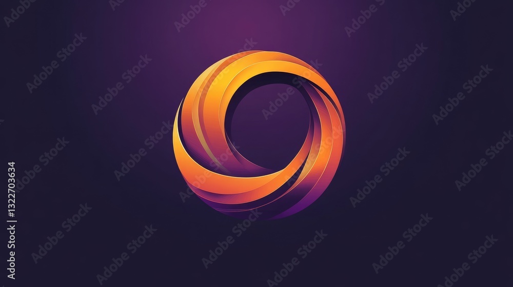 Poster a vibrant tech logo featuring a cyber-inspired sphere, symbolizing blockchain technology and data se