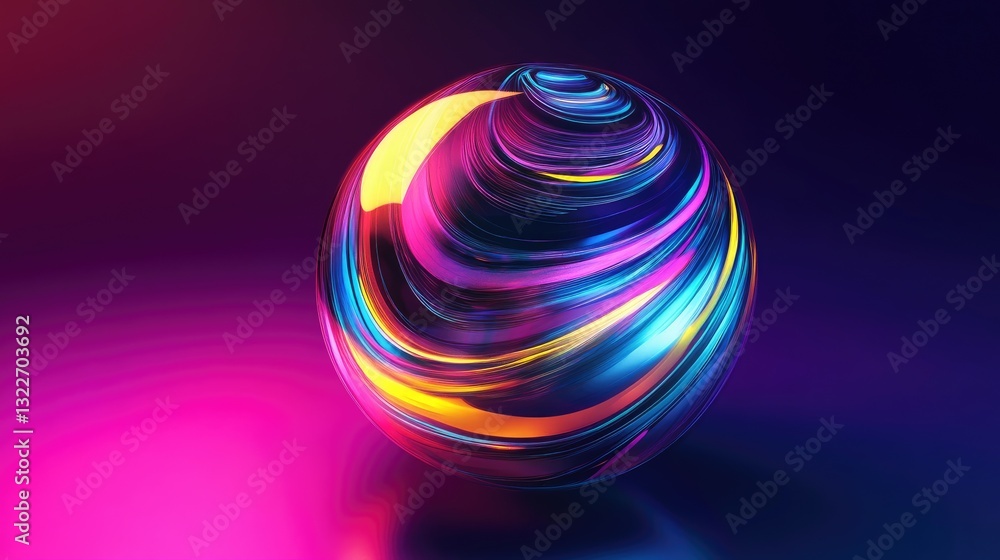 Poster a vibrant tech logo featuring a cyber-inspired sphere, symbolizing blockchain technology and data se