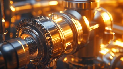 Naklejka premium Metallic Gear Mechanism