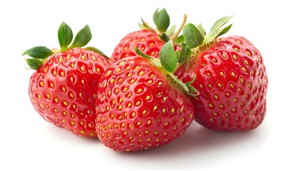 Fresh Strawberries isolated on white background