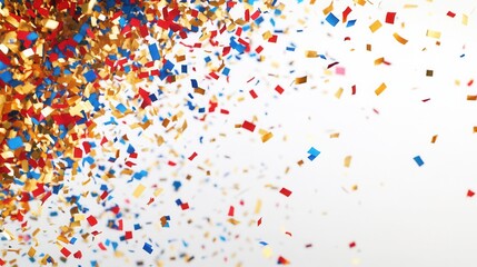 Colorful confetti spread across a bright background, creating a festive atmosphere for celebrations and events at any time of the year