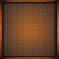 A textured, brown plaid background framed in wood, giving a rustic and warm appearance.