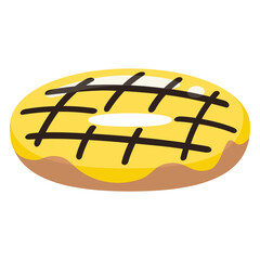 pineapple chocolate drizzle donut