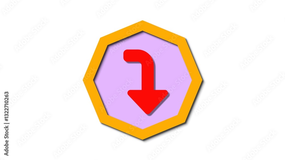 Poster minimalistic down arrow icon with sleek design, perfect for interfaces, websites, and digital applic