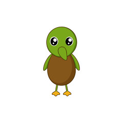 Obraz premium Cute kiwi cartoon vector