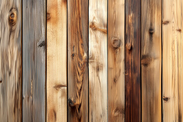 Fototapeta premium Showcases a Series of Vertically Arranged Wooden Planks, Each Displaying Unique