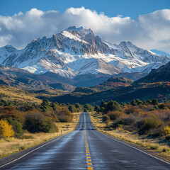 Fototapeta premium A legendary drive through Patagonia’s wild landscapes, connecting major highlights