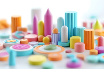 Financial inclusion, economy and technology: Financial growth, rising stock charts, fintech innovation.