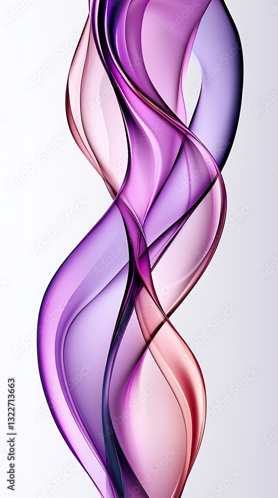 Poster abstract flowing lines of color forming a beautiful display