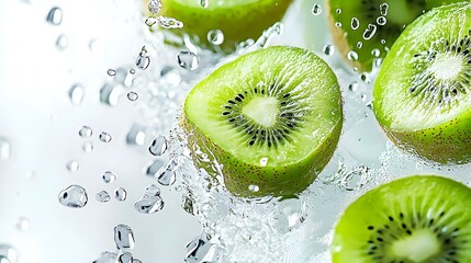 kiwi fruit on white background