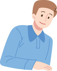 Fototapeta premium 남자 상반신 일러스트