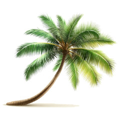 Obraz premium Palm tree isolated on a white background
