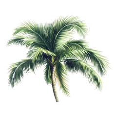 Fototapeta premium Palm tree isolated on a white background