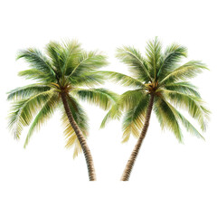 Obraz premium Palm tree isolated on a white background