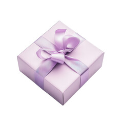 a beautifully wrapped lavender gift box adorned with a matching ribbon perfect for special occasions or celebrations its elegant presentation suggests thoughtfulness and joy