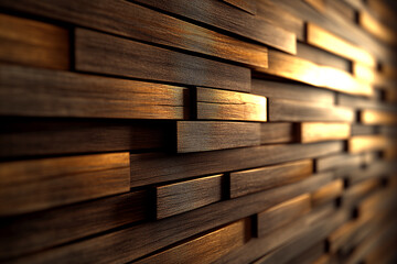 A Realistic Wooden Plank Wall or Floor with a Horizontal Pattern