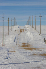 country road in winter