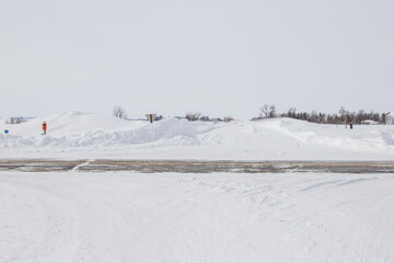 snow covered road