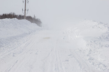 rural minnesota road in winter