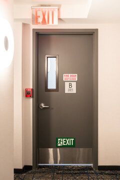 Fire Exit Door in Manhattan, New York, Ensuring Safety