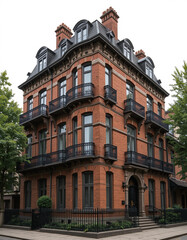 Naklejka premium Urban Living – Stunning Residential Building Illustrations for Architecture & Real Estate