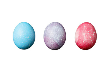 PNG, Easter, set of painted Easter eggs, isolated on white background