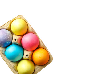 PNG, Easter, set of painted Easter eggs, with space for text, isolated on white background