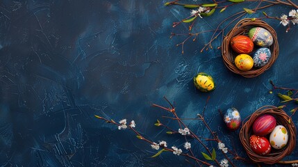 The Dark Blue Background of Easter: The Interweaving of Mysterious Atmosphere and Traditional Meanings