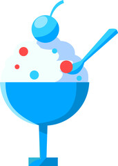 Colorful Ice Cream Sundae Illustration, Design Inspiration, Vector, Illustration, Object, Template